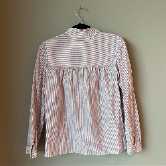 A.P.C. LOULA STRIPED COTTON BLOUSE sz 38 - Picture 10 of 11